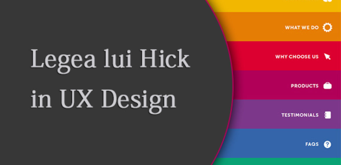 Legea lui Hick in UX Design