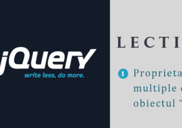 Curs jQuery – lectia 5 – Proprietati multiple cu functia .css utilizand un obiect “literal”