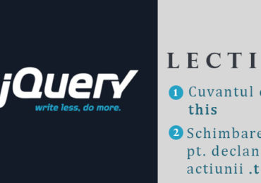 Curs jQuery – lectia 8 – Cuvantul cheie “this” si schimbarea textului pentru declansatorul functiei .toggle